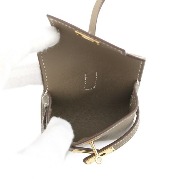 エルメス バッグチャーム ケリー フェスティバル エトゥープ/ゴールド金具 スイフト B刻印