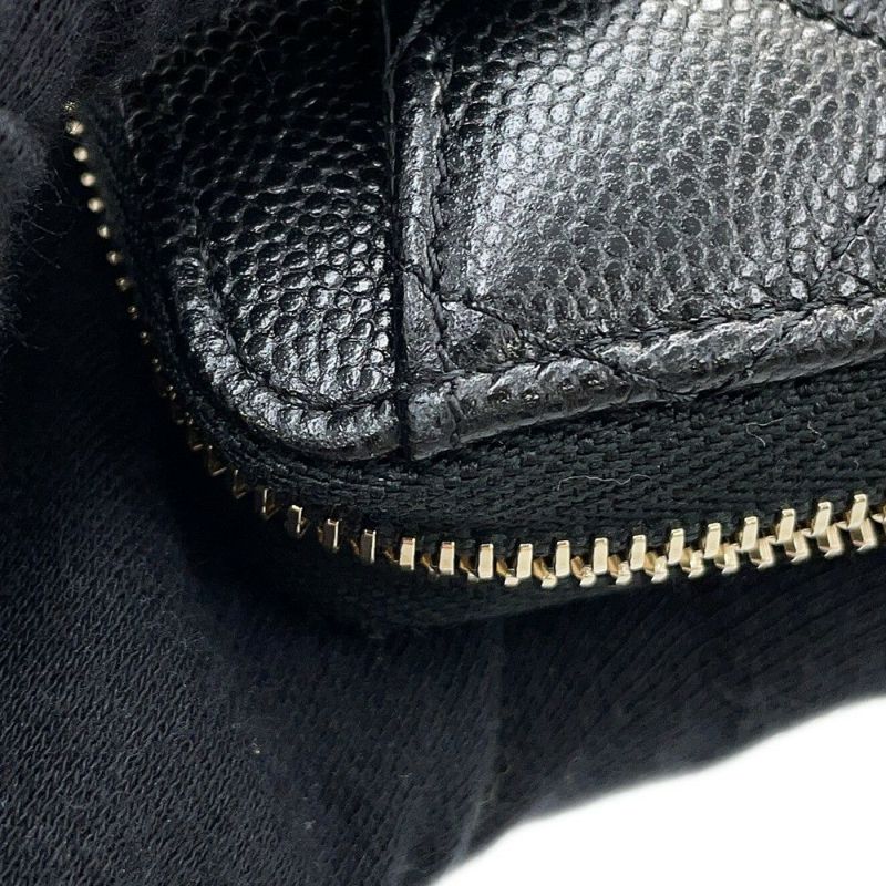 シャネル コインケース ココマーク ジップ コインパース キャビアスキン AP3686 CHANEL 財布 黒