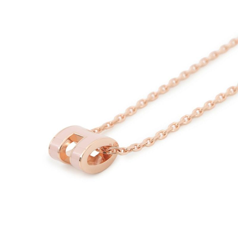 エルメス ネックレス ミニ・ポップアッシュ ローズドラジェ/ピンクゴールド金具 HERMES アクセサリー
