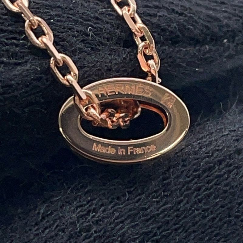 エルメス ネックレス ミニ・ポップアッシュ ローズドラジェ/ピンクゴールド金具 HERMES アクセサリー