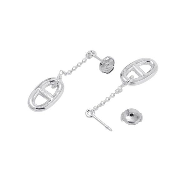 エルメス ピアス シェーヌダンクル ファランドール Earrings SV925シルバー HERMES ジュエリー イヤリング