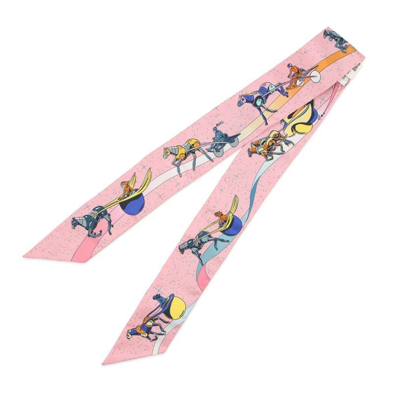 エルメス スカーフ ツイリー スペースダービー Space Derby HERMES シルクツイル 2022年秋冬