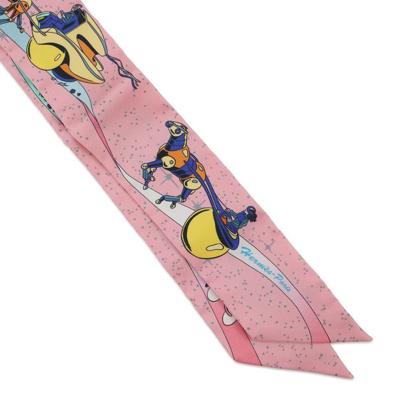 エルメス スカーフ ツイリー スペースダービー Space Derby HERMES シルクツイル 2022年秋冬