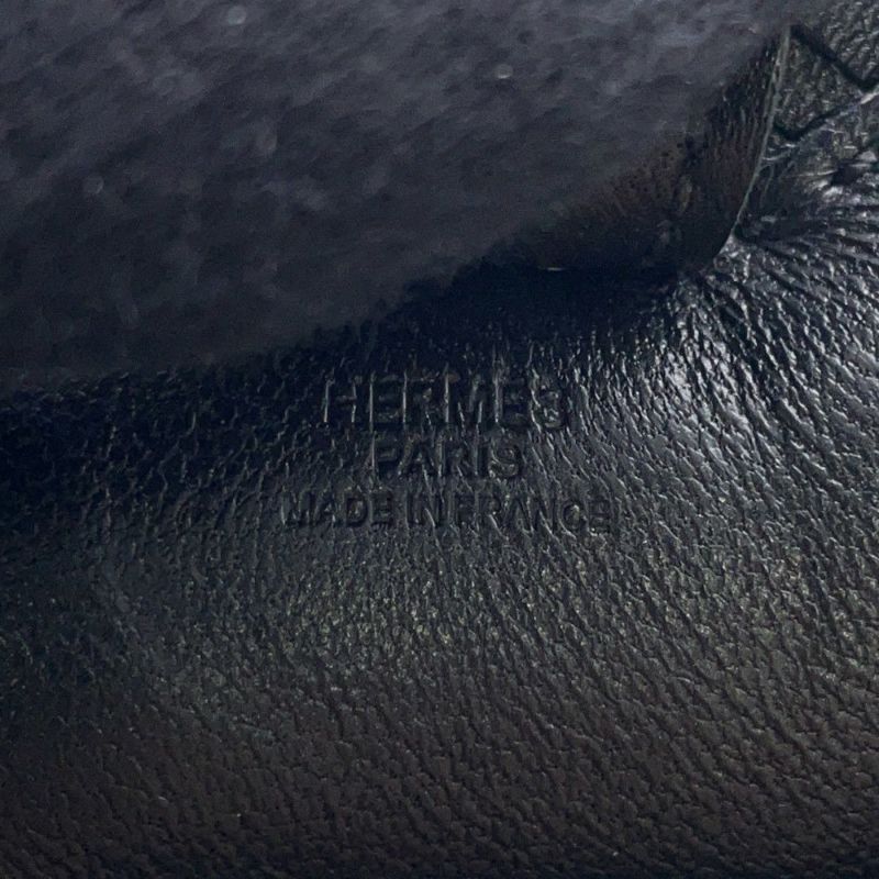 エルメス バッグチャーム ロデオ PM ブラック ラムスキン Y刻印 HERMES チャーム 黒