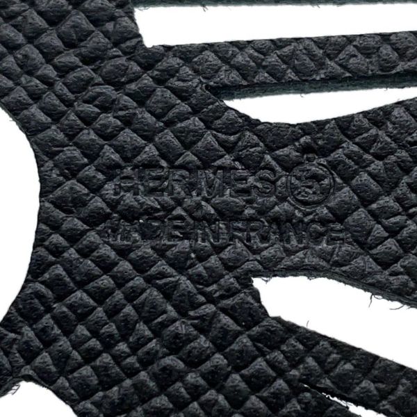 エルメス バッグチャーム プティアッシュ オウム ブルーサフィール/ブラック トゴ/エプソン