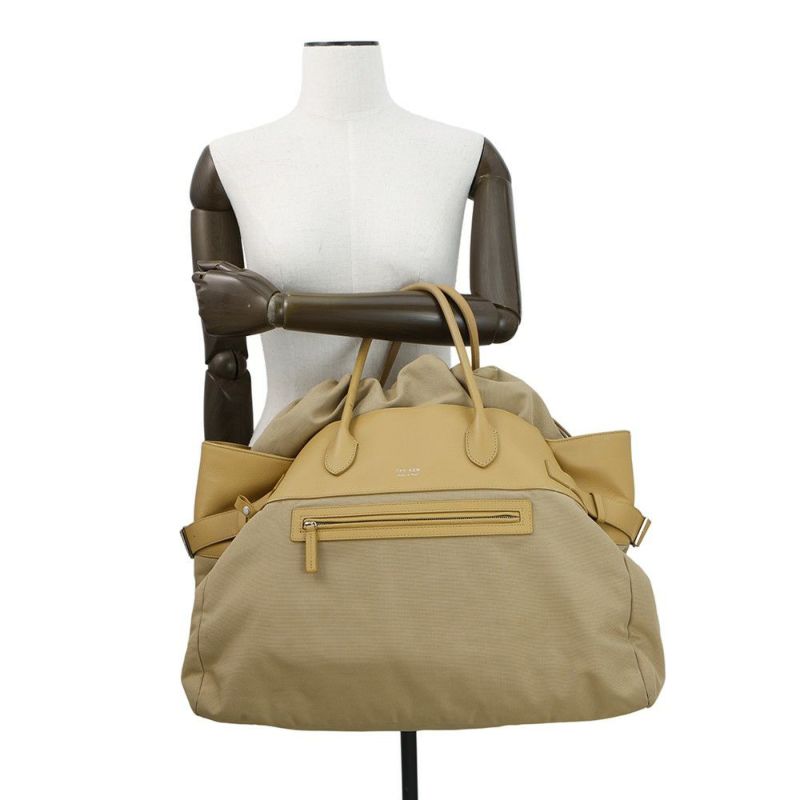 ザ ロウ トートバッグ マルゴー17 インサイドアウト キャンバス レザー THE ROW ベージュ