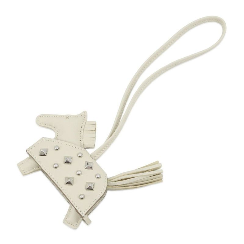 エルメス バッグチャーム ロデオPM ロベオ ロック クレ/シルバー金具 ラムスキン K刻印