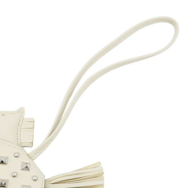 エルメス バッグチャーム ロデオPM ロベオ ロック クレ/シルバー金具 ラムスキン K刻印