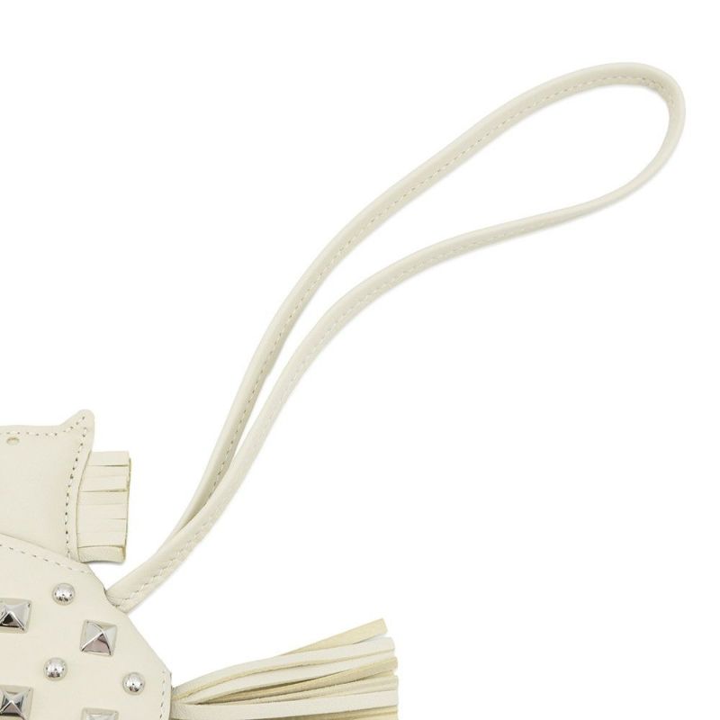 エルメス バッグチャーム ロデオPM ロベオ ロック クレ/シルバー金具 ラムスキン K刻印