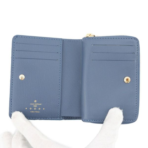 ルイヴィトン 二つ折り財布 モノグラム・デニム ポルトフォイユ・ルー 日本限定 LV リミックス M83160 ブルー