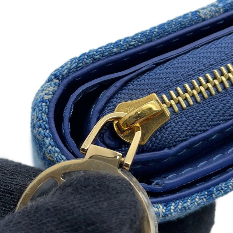 ルイヴィトン 二つ折り財布 モノグラム・デニム ポルトフォイユ・ルー 日本限定 LV リミックス M83160 ブルー