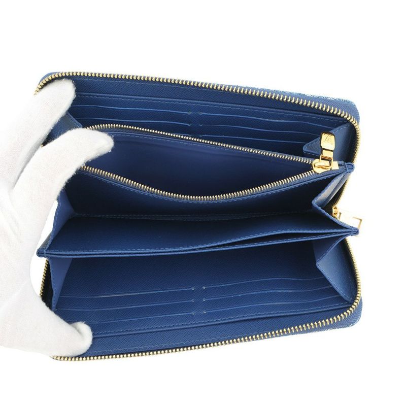 ルイヴィトン 長財布 モノグラム・ジャカード デニム ジッピー・ウォレット M81226 LOUIS VUITTON ブルー