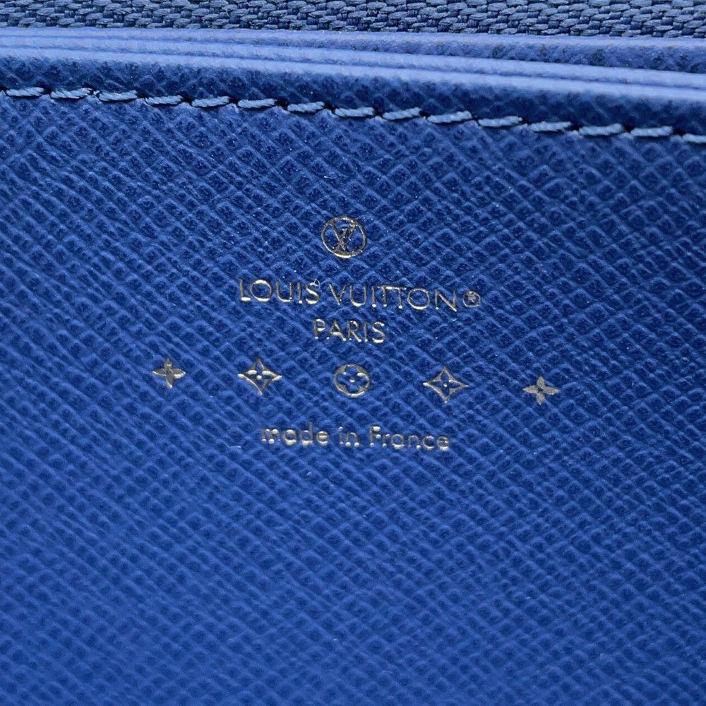 ルイヴィトン 長財布 モノグラム・ジャカード デニム ジッピー・ウォレット M81226 LOUIS VUITTON ブルー