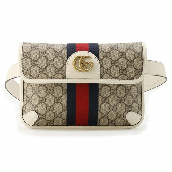 グッチ ベルトバッグ GGスプリーム オフィディア 674081 GUCCI ボディバッグ ウエストポーチ 白