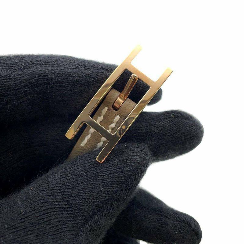 エルメス ビーアピ ドゥブルトゥール エトゥープ/ナタ/ピンクゴールド金具 スイフト サイズT2