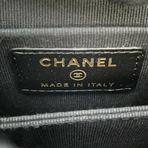 シャネル チェーンショルダーバッグ ミニチェーンクラッチ マトラッセ ココマーク ラムスキン AP3001 CHANEL 黒