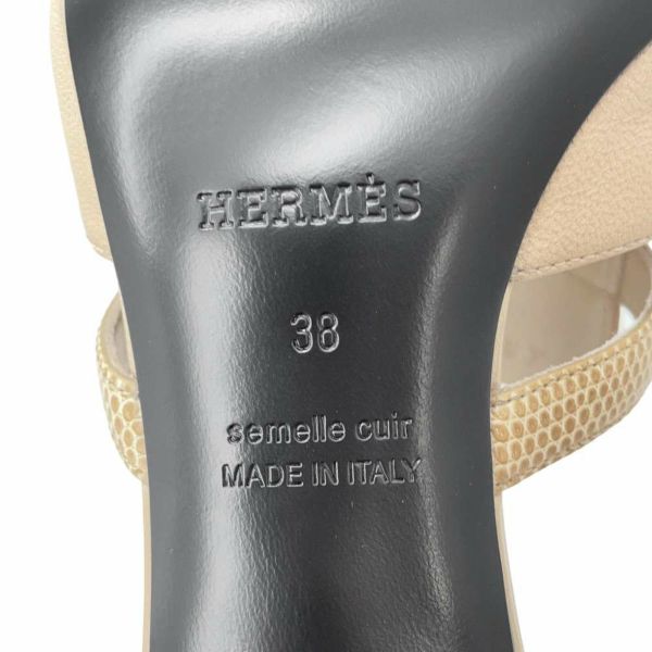 エルメス サンダル キャンディ ケリーバックル レザー レディースサイズ38 HERMES 靴