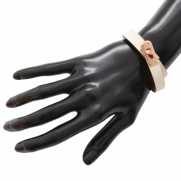 エルメス ブレスレット ミニ・ケリー・ドゥブルトゥール ナタ/ピンクゴールド金具 スイフト W刻印 サイズT3