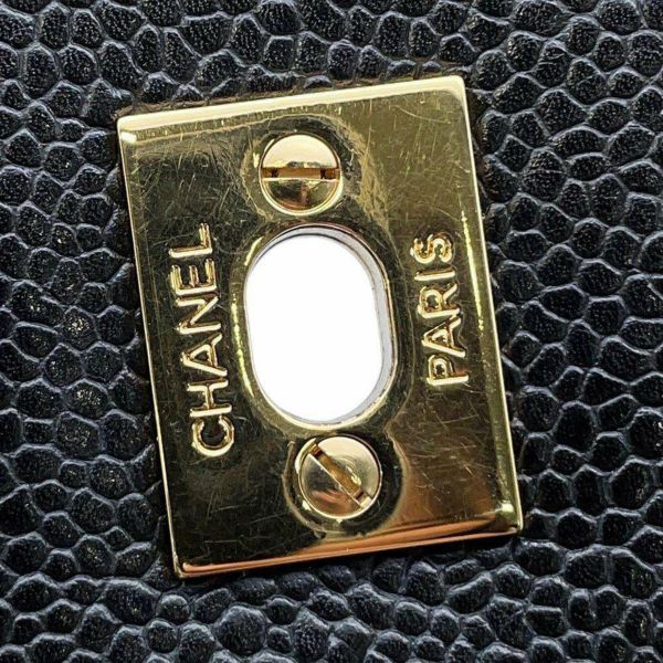 シャネル ハンドバッグ マトラッセ ココマーク キャビアスキン A12397 CHANEL トップハンドルバッグ 黒