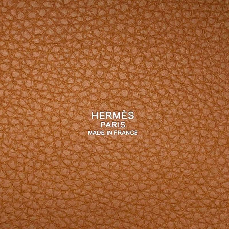 エルメス ハンドバッグ ピコタンロックMM ゴールド/シルバー金具 トリヨンクレマンス W刻印