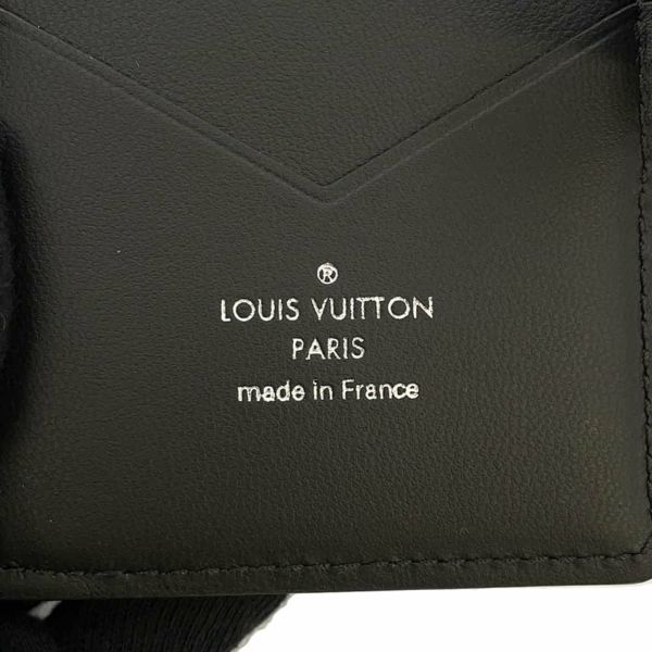 ルイヴィトン 二つ折り財布 トリヨンレザー/アリゲーター LV ヴェルティカル ウォレット コンパクト 財布 黒 ブラック