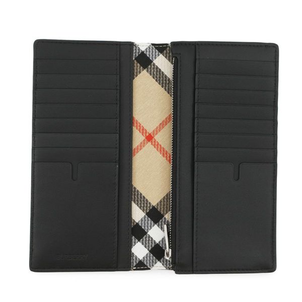 バーバリー 長財布 ナイトスタンプ コンチネンタルウォレット グレイニーカーフレザー 81130921 BURBERRY 黒