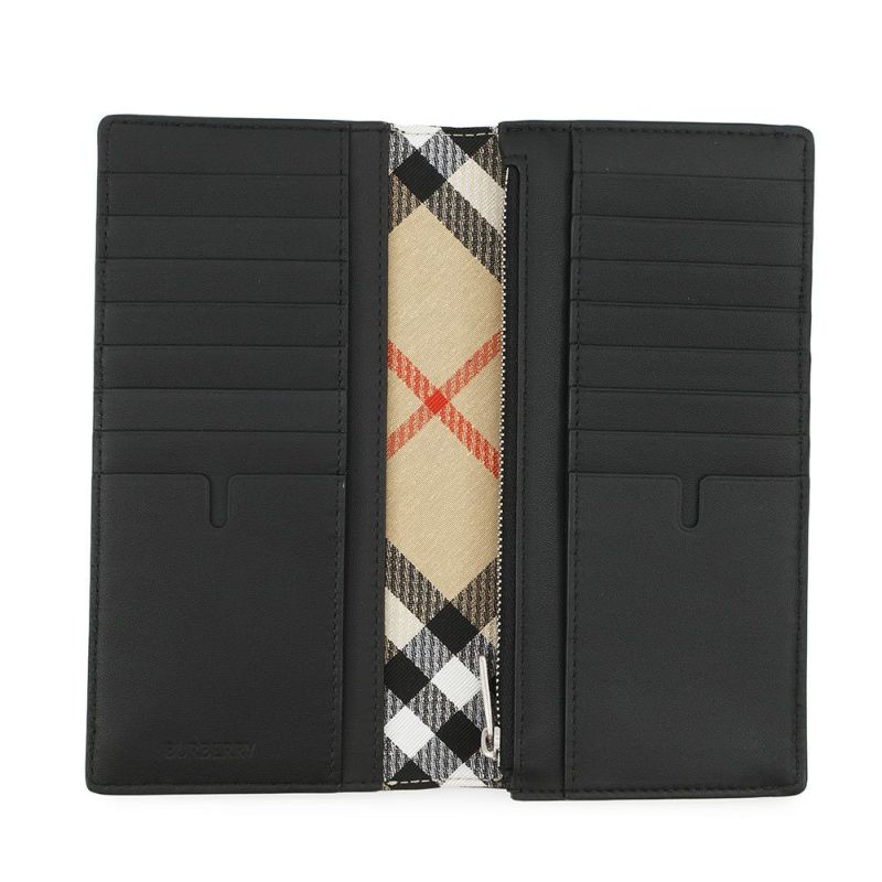 バーバリー 長財布 ナイトスタンプ コンチネンタルウォレット グレイニーカーフレザー 81130921 BURBERRY 黒