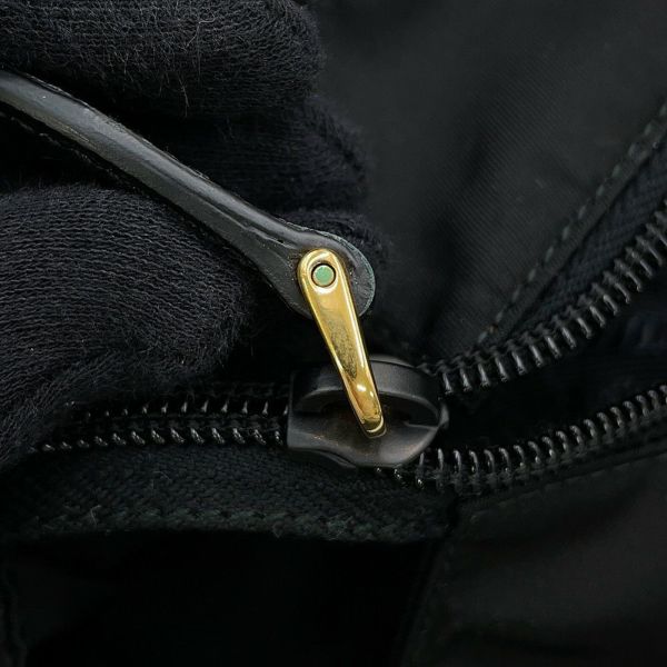 プラダ トートバッグ ロゴ キルティング ナイロン サフィアーノレザー 1BG085 PRADA 黒