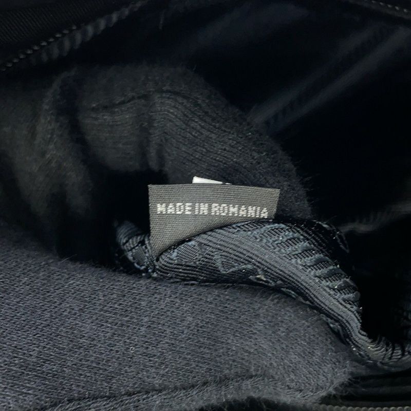プラダ トートバッグ ロゴ キルティング ナイロン サフィアーノレザー 1BG085 PRADA 黒