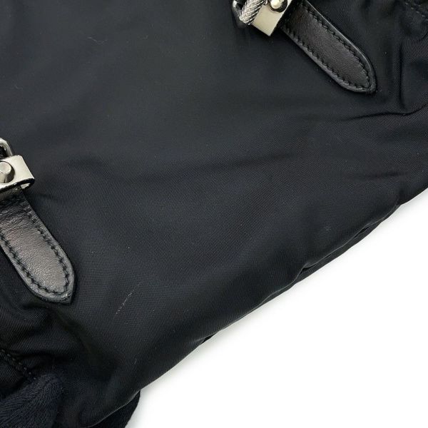 プラダ ショルダーバッグ スタッズ ナイロン レザー 1BD118 PRADA 斜め掛け 黒