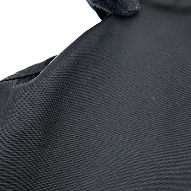 プラダ ショルダーバッグ スタッズ ナイロン レザー 1BD118 PRADA 斜め掛け 黒