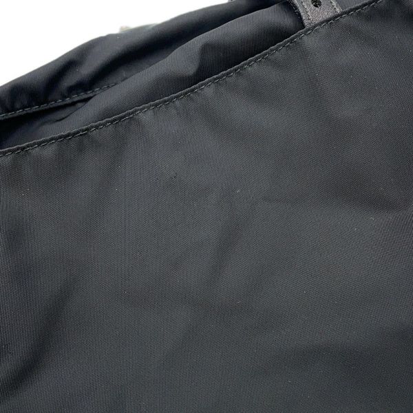 プラダ ショルダーバッグ スタッズ ナイロン レザー 1BD118 PRADA 斜め掛け 黒