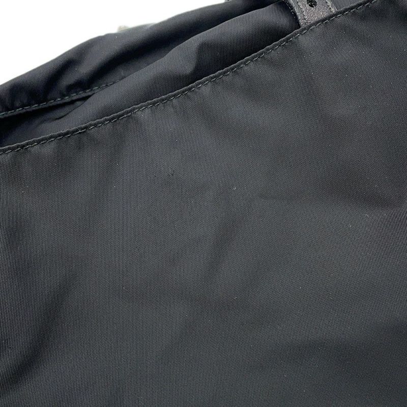 プラダ ショルダーバッグ スタッズ ナイロン レザー 1BD118 PRADA 斜め掛け 黒