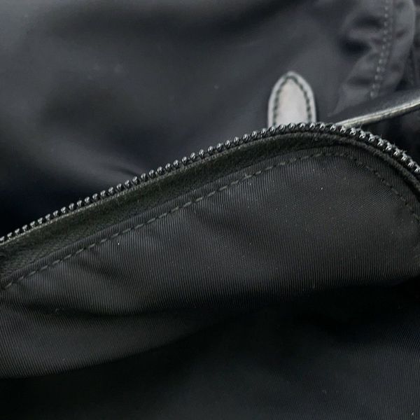 プラダ ショルダーバッグ スタッズ ナイロン レザー 1BD118 PRADA 斜め掛け 黒