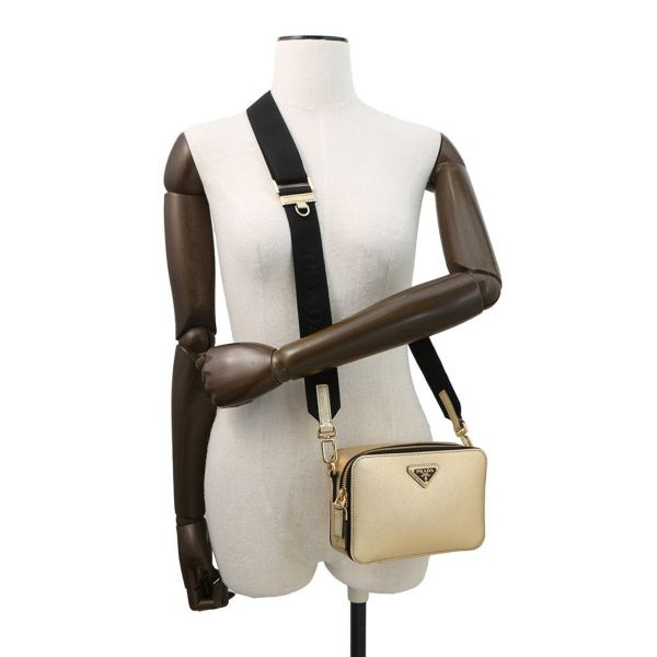 プラダ ショルダーバッグ トライアングルロゴ ブリック サフィアーノレザー 2VH070 PRADA
