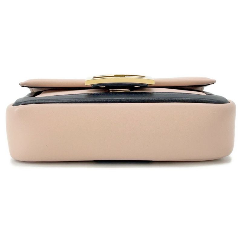 フェンディ チェーンショルダーバッグ ミニバゲット レザー 8BR793 FENDI バイカラー 2way