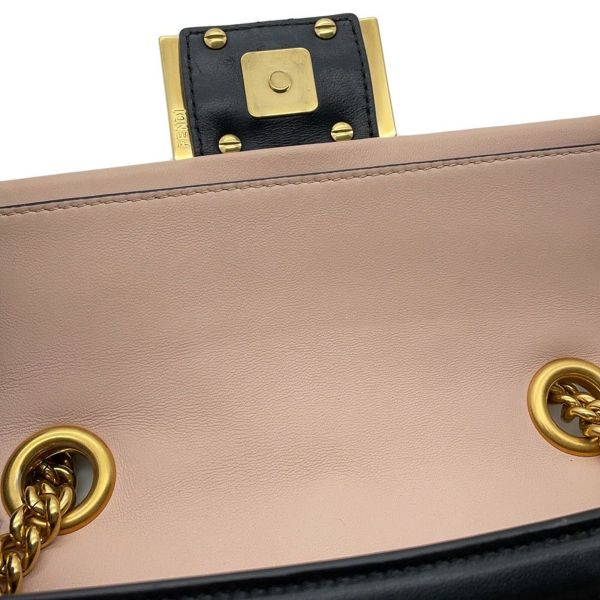 フェンディ チェーンショルダーバッグ ミニバゲット レザー 8BR793 FENDI バイカラー 2way