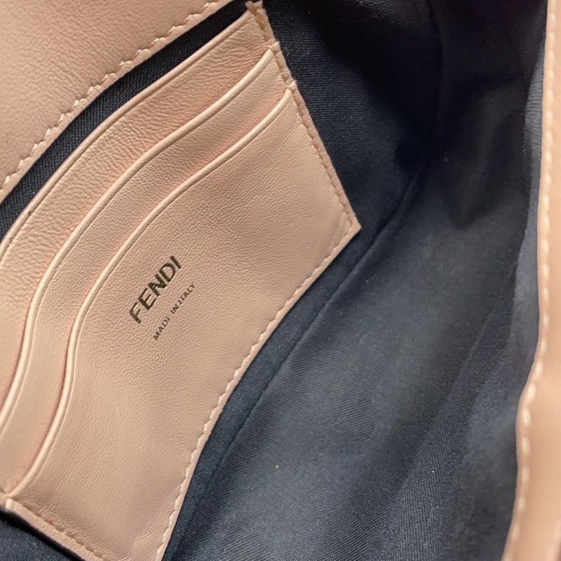 フェンディ チェーンショルダーバッグ ミニバゲット レザー 8BR793 FENDI バイカラー 2way