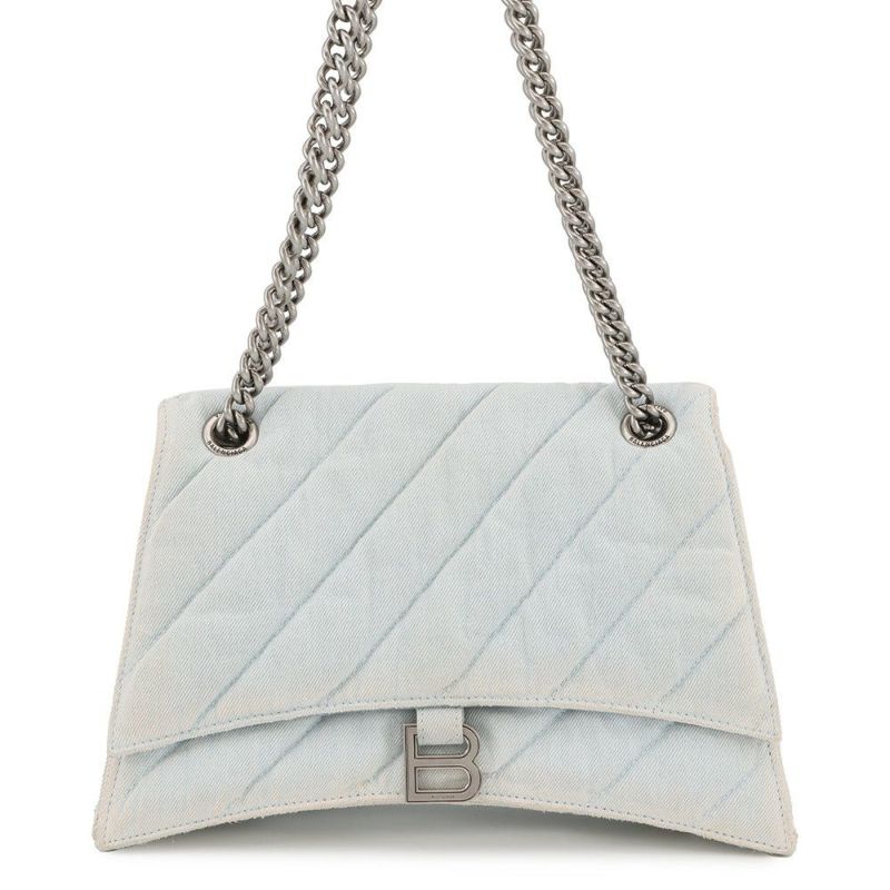 バレンシアガ チェーンショルダーバッグ クラッシュ ミディアム デニム 716393 BALENCIAGA 2way