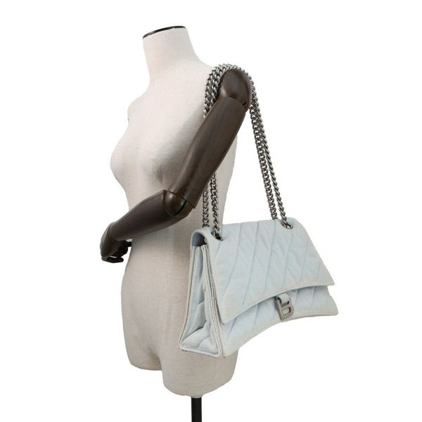 バレンシアガ チェーンショルダーバッグ クラッシュ ミディアム デニム 716393 BALENCIAGA 2way