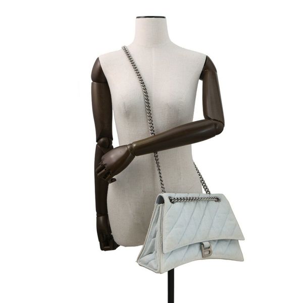 バレンシアガ チェーンショルダーバッグ クラッシュ ミディアム デニム 716393 BALENCIAGA 2way