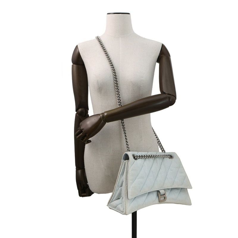 バレンシアガ チェーンショルダーバッグ クラッシュ ミディアム デニム 716393 BALENCIAGA 2way