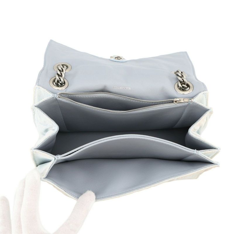 バレンシアガ チェーンショルダーバッグ クラッシュ ミディアム デニム 716393 BALENCIAGA 2way