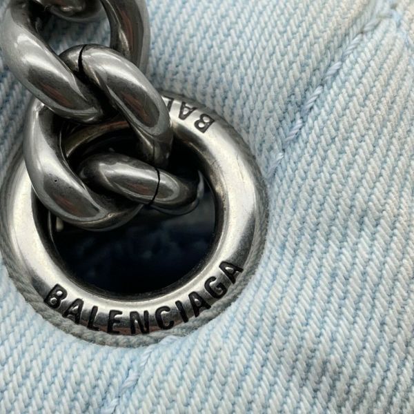 バレンシアガ チェーンショルダーバッグ クラッシュ ミディアム デニム 716393 BALENCIAGA 2way