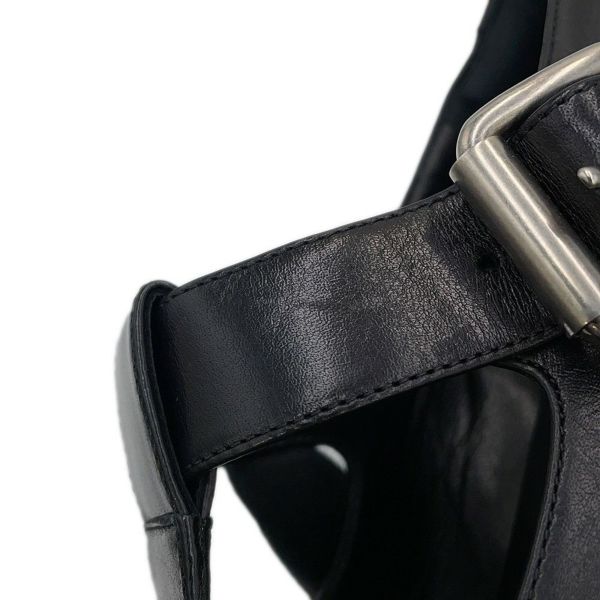 ミュウミュウ ローファー Tバー レザー レディースサイズ37 1/2 5E318E MIUMIU 靴 黒