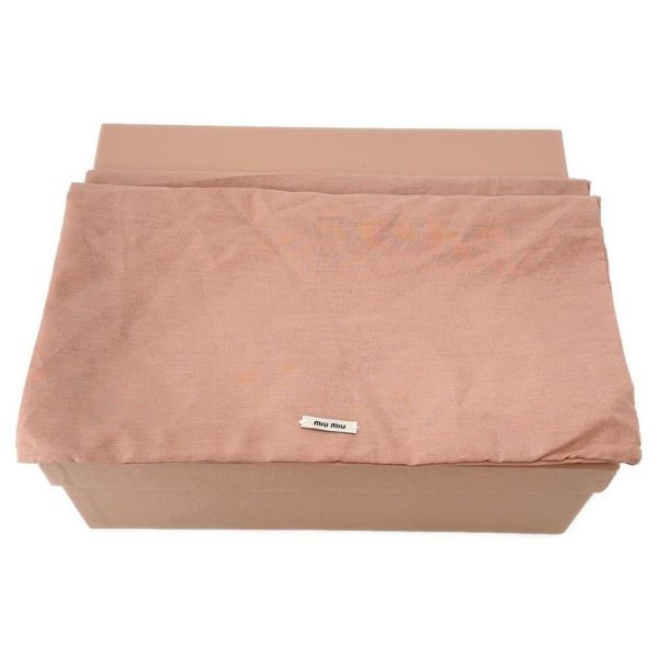 ミュウミュウ ローファー Tバー レザー レディースサイズ37 1/2 5E318E MIUMIU 靴 黒