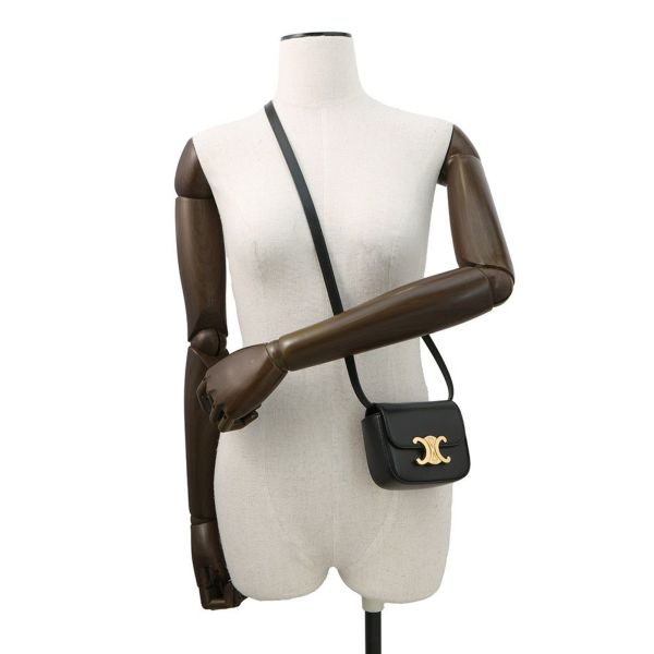 セリーヌ ショルダーバッグ ミニ クロード トリオンフ 10I513 CELINE ミニバッグ 黒