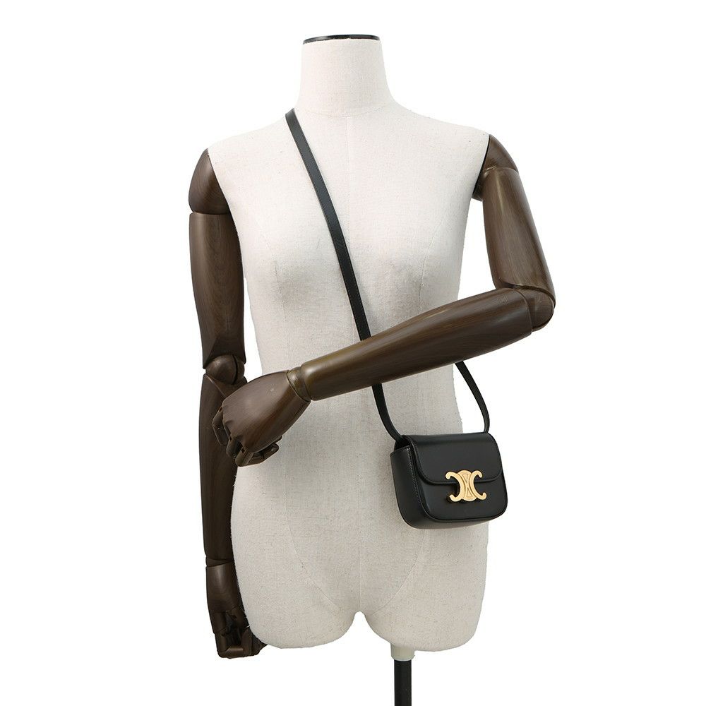 セリーヌ ショルダーバッグ ミニ クロード トリオンフ 10I513 CELINE ミニバッグ 黒