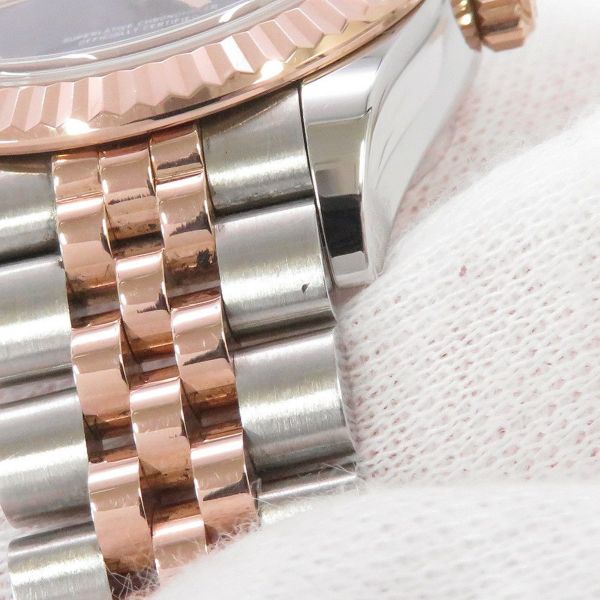 ロレックス レディ デイトジャスト 279171G ランダムシリアル ルーレット 10Pダイヤ オーベルジーヌ文字盤