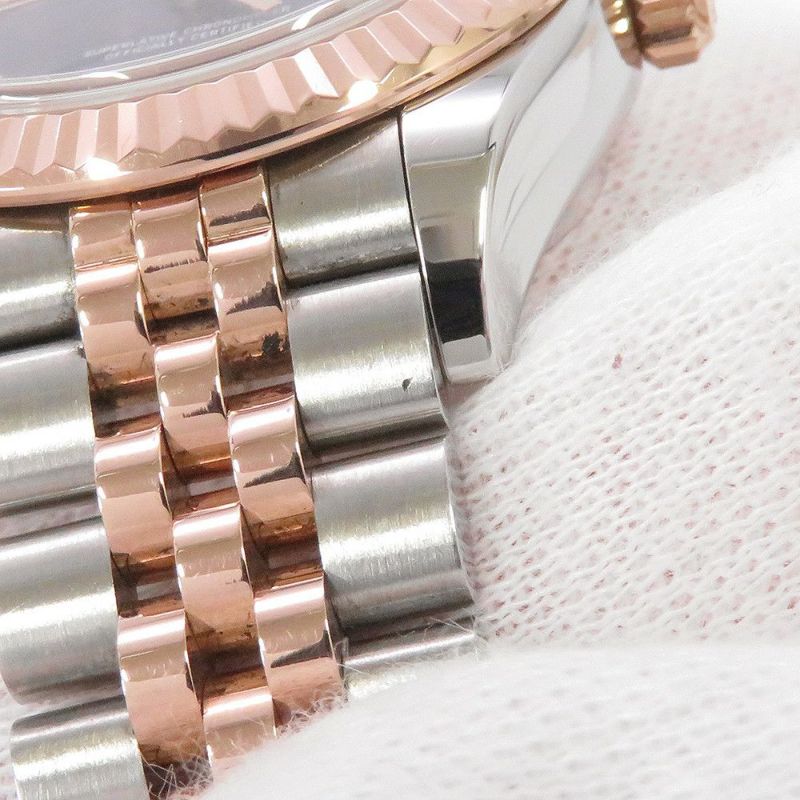 ロレックス レディ デイトジャスト 279171G ランダムシリアル ルーレット 10Pダイヤ オーベルジーヌ文字盤